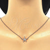Collares con Dije 04.336.0101.1.16 Plata Rodinada, con Zirconia Cubica Blanca, Pulido, Tono Rosado (Grosor 01 MM, 16 Pulgadas de Largo)