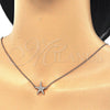 Collares con Dije 04.336.0101.1.16 Plata Rodinada, con Zirconia Cubica Blanca, Pulido, Tono Rosado (Grosor 01 MM, 16 Pulgadas de Largo)