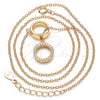 Collares con Dije 04.336.0103.1.16 Plata Rodinada, con Zirconia Cubica Blanca, Pulido, Tono Rosado (Grosor 02 MM, 16 Pulgadas de Largo)