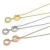 Collares con Dije 04.336.0103.1.16 Plata Rodinada, con Zirconia Cubica Blanca, Pulido, Tono Rosado (Grosor 02 MM, 16 Pulgadas de Largo)