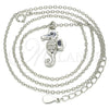Collares con Dije 04.336.0122.16 Plata Rodinada, con Zirconia Cubica Blanca y Negro, Pulido, Rodinado (Grosor 02 MM, 16 Pulgadas de Largo)