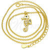 Collares con Dije 04.336.0122.2.16 Plata Rodinada, con Zirconia Cubica Blanca y Negro, Pulido, Tono Dorado (Grosor 02 MM, 16 Pulgadas de Largo)