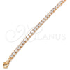 Pulsera Tennis 03.336.0031.1.07 Plata Rodinada, con Zirconia Cubica Blanca, Pulido, Tono Rosado (Grosor 03 MM, 7 Pulgadas de Largo)