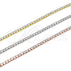 Pulsera Tennis 03.336.0031.2.07 Plata Rodinada, con Zirconia Cubica Blanca, Pulido, Tono Dorado (Grosor 03 MM, 7 Pulgadas de Largo)