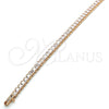 Pulsera Tennis 03.336.0033.1.08 Plata Rodinada, con Zirconia Cubica Blanca, Pulido, Tono Rosado (Grosor 03 MM, 8 Pulgadas de Largo)