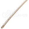 Pulsera Tennis 03.336.0033.1.08 Plata Rodinada, con Blanca Zirconia Cubica, Pulido, Tono Rosado (03 MM Thickness, 8 Inches Length)