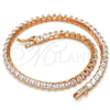Pulsera Tennis 03.336.0033.1.08 Plata Rodinada, con Zirconia Cubica Blanca, Pulido, Tono Rosado (Grosor 03 MM, 8 Pulgadas de Largo)