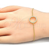 Pulsera Elegante 03.336.0044.2.07 Plata Rodinada, con Zirconia Cubica Blanca, Pulido, Tono Dorado (Grosor 02 MM, 7 Pulgadas de Largo)
