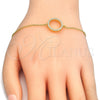 Pulsera Elegante 03.336.0044.2.07 Plata Rodinada, con Zirconia Cubica Blanca, Pulido, Tono Dorado (Grosor 02 MM, 7 Pulgadas de Largo)
