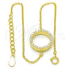 Pulsera Elegante 03.336.0044.2.07 Plata Rodinada, con Zirconia Cubica Blanca, Pulido, Tono Dorado (Grosor 02 MM, 7 Pulgadas de Largo)