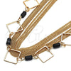 Gargantilla Elegante 04.321.0028.32 Oro Laminado, con Negro Cristal, Pulido, Tono Dorado (02 MM Thickness, 32 Inches Length)