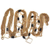 Gargantilla Elegante 04.321.0028.32 Oro Laminado, con Negro Cristal, Pulido, Tono Dorado (02 MM Thickness, 32 Inches Length)