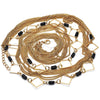 Gargantilla Elegante 04.321.0028.32 Oro Laminado, con Negro Cristal, Pulido, Tono Dorado (02 MM Thickness, 32 Inches Length)