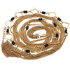 Gargantilla Elegante 04.321.0029.36 Oro Laminado, con Negro Cristal, Pulido, Tono Dorado (02 MM Thickness, 36 Inches Length)