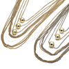 Gargantilla Elegante 04.321.0031.1.24 Oro Laminado, Diseño de Bola, Pulido, Dos Tonos (02 MM Thickness, 24 Inches Length)