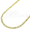 Gargantilla Basica 04.213.0152.22 Oro Laminado, Pulido, Tono Dorado (03 MM Thickness, 22 Inches Length)