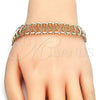 Pulsera Básica 04.197.0002.08 Oro Laminado, Pulido, Tono Dorado (14 MM Thickness, 8 Inches Length)