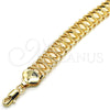 Pulsera Básica 04.197.0002.08 Oro Laminado, Pulido, Tono Dorado (14 MM Thickness, 8 Inches Length)