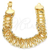 Pulsera Básica 04.197.0002.08 Oro Laminado, Pulido, Tono Dorado (14 MM Thickness, 8 Inches Length)