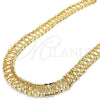 Gargantilla Basica 04.197.0002.18 Oro Laminado, Pulido, Tono Dorado (14 MM Thickness, 18 Inches Length)