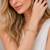 Pulsera Básica 04.213.0153.08 Oro Laminado, Diseño de Miami Cubana, Pulido, Tono Dorado (Grosor 08 MM, 8 Pulgadas de Largo)