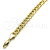 Pulsera Básica 04.213.0153.08 Oro Laminado, Diseño de Miami Cubana, Pulido, Tono Dorado (Grosor 08 MM, 8 Pulgadas de Largo)