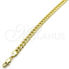 Pulsera Básica 04.213.0155.08 Oro Laminado, Diseño de Miami Cubana, Pulido, Tono Dorado (Grosor 06 MM, 8 Pulgadas de Largo)