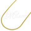 Gargantilla Basica 04.213.0157.20 Oro Laminado, Diseño de Miami Cubana, Pulido, Tono Dorado (0.60 Gauge, 02 MM Thickness, 20 Inches Length)