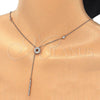 Gargantilla Elegante 04.286.0004.1.16 Plata Rodinada, con Zirconia Cubica Blanca, Pulido, Tono Rosado (Grosor 01 MM, 16 Pulgadas de Largo)