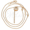 Gargantilla Elegante 04.286.0004.1.16 Plata Rodinada, con Zirconia Cubica Blanca, Pulido, Tono Rosado (Grosor 01 MM, 16 Pulgadas de Largo)