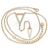 Gargantilla Elegante 04.286.0005.1.16 Plata Rodinada, con Micro Pave Blanca, Pulido, Tono Rosado (Grosor 01 MM, 16 Pulgadas de Largo)