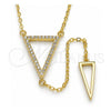 Gargantilla Elegante 04.286.0005.2.16 Plata Rodinada, con Micro Pave Blanca, Pulido, Tono Dorado (Grosor 01 MM, 16 Pulgadas de Largo)