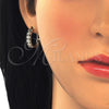 Argolla Huggie 02.266.0029.2.20 Oro Laminado, con Negro and Blanca Zirconia Cubica, Pulido, Tono Dorado