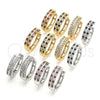 Argolla Huggie 02.266.0029.2.20 Oro Laminado, con Negro and Blanca Zirconia Cubica, Pulido, Tono Dorado