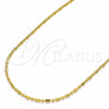 Gargantilla Basica 04.09.0171.18 Oro Laminado, Diseño de Bola, Pulido, Tono Dorado (18 Inches Length)