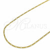 Gargantilla Basica 04.09.0172.18 Oro Laminado, Diseño de Figaro, Pulido, Tono Dorado (02 MM Thickness, 18 Inches Length)