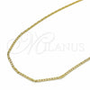 Gargantilla Basica 04.09.0173.18 Oro Laminado, Diseño de Cubana, Pulido, Tono Dorado (18 Inches Length)