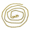 Gargantilla Basica 04.09.0173.18 Oro Laminado, Diseño de Cubana, Pulido, Tono Dorado (18 Inches Length)