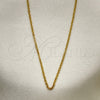 Gargantilla Basica 04.09.0174.18 Oro Laminado, Diseño de Singapore, Pulido, Tono Dorado (18 Inches Length)