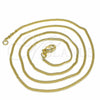 Gargantilla Basica 04.09.0177.18 Oro Laminado, Diseño de Miami Cubana, Pulido, Tono Dorado (18 Inches Length)