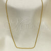 Gargantilla Basica 04.09.0177.18 Oro Laminado, Diseño de Miami Cubana, Pulido, Tono Dorado (18 Inches Length)