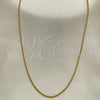 Gargantilla Basica 04.09.0178.20 Oro Laminado, Diseño de Miami Cubana, Pulido, Tono Dorado (20 Inches Length)