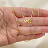 Gargantilla Basica 04.09.0180.18 Oro Laminado, Diseño de Snake, Pulido, Tono Dorado (18 Inches Length)