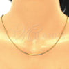 Gargantilla Basica 04.09.0180.20 Oro Laminado, Diseño de Snake, Pulido, Tono Dorado (20 Inches Length)