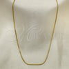 Gargantilla Basica 04.09.0180.20 Oro Laminado, Diseño de Snake, Pulido, Tono Dorado (20 Inches Length)