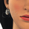 Argolla Pequeña 02.100.0098.20 Oro Laminado, con Blanca Cristal, Pulido, Tono Dorado