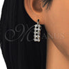 Argolla Pequeña 02.100.0101.2.20 Oro Laminado, con Negro and Blanca Cristal, Pulido, Tono Dorado