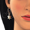 Argolla Huggie 02.63.2667.2.20 Oro Laminado, Diseño de Tortuga, con Negro Zirconia Cubica and Blanca Cristal, Pulido, Tono Dorado