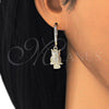 Argolla Huggie 02.63.2668.20 Oro Laminado, Diseño de Búho, con Blanca Zirconia Cubica, Pulido, Tono Dorado