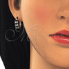 Argolla Huggie 02.316.0046.15 Oro Laminado, con Negro and Blanca Zirconia Cubica, Pulido, Tono Dorado
